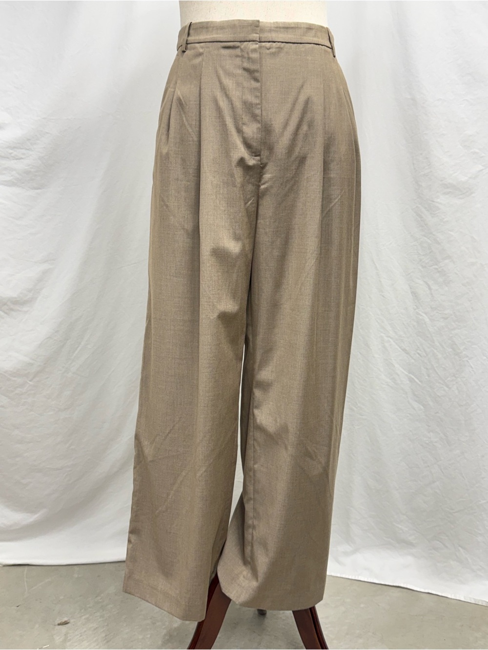 H&M Wide-Leg Dress Pants in Tan